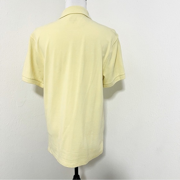 J Crew Factory Men’s Polo Shirt Medium Flex Pique Yellow Cotton Split Hem EUC - Picture 5 of 9